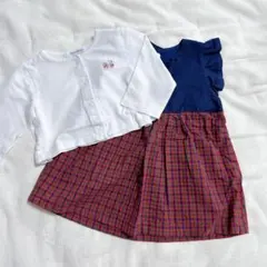 【3点セット】familiar ファミリア 80ワンピースカーディガンまとめ売り