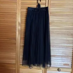 FEERI ブラック プリーツスカート F