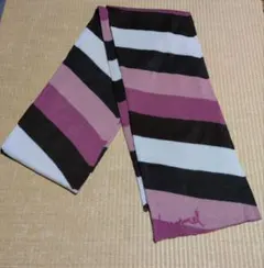 【美品】hummel ストライプマフラー