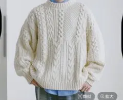 新品未使用　RAGEBLUE ケーブルニット　ホワイト　ユニセックス