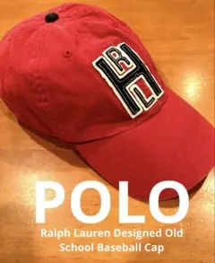 ポロ ラルフローレンのオールドスクール ベースボールキャップです。貴重なレッド！