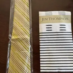 JIM THOMPSON イエローストライプネクタイ