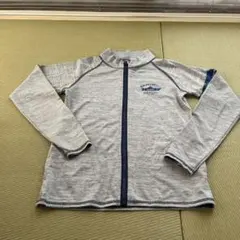 グレー 長袖 ラッシュガード フルジップ