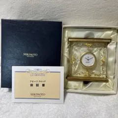 【MIKIMOTO】花柄エングレービング 置時計 メルカリ