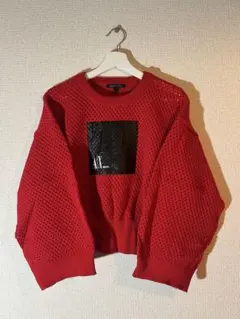 アルマーニエクスチェンジ ニット トップス 赤 M