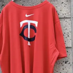 NIKE × MLB MIN.ツインズ XXLサイズ ドライ生地 古着Tシャツ