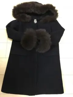 フォックスファー　ロングコート　ビジュ付き