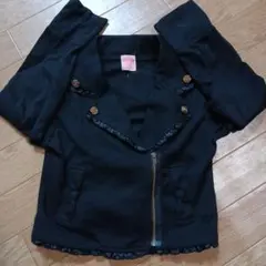 axes黒フリルジャケット（リボン付き）