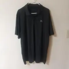 大きいサイズ！Under Armour 黒　ブラックポロシャツ ゴルフ　4XL
