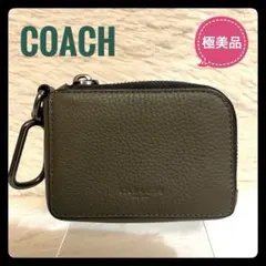 極美品【COACH】 キーケース カードケース CC081 日本限定発売 カーキ