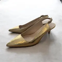 ファビオルスコーニ ポインテッドトゥ バックストラップパンプス 美品 37