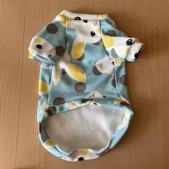 ウサギ柄フリース犬服 小型犬用