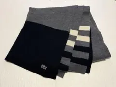 【美品】ラコステ　毛100%大判ニットストール