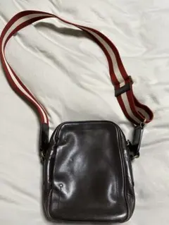 BALLY ダークブラウン レザー ショルダーバッグのサムネイル