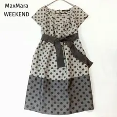 【MaxMaraWEEKEND】ワンピース ドット ウエストマーク リボンのサムネイル