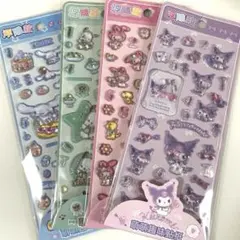 サンリオ 硬いシール 海外公式 4枚セット 3D立体ぷくぷくシール 10-⑦