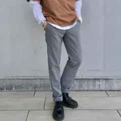 UNIQLO ユニクロ　感動パンツウルトラライト　グレンチェック　グレー　W85