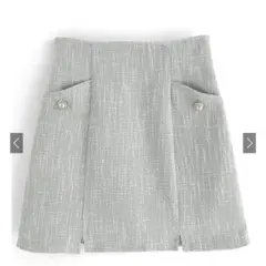 GRL インパン裏地付きツイードスリットミニスカート