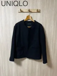 UNIQLO ノーカラージャケット ブラック XL