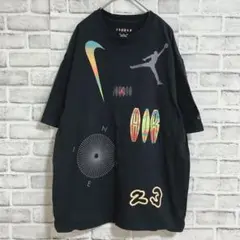 【JORDAN】ナイキ ジョーダン デカロゴ Tシャツ ブラック(XL)