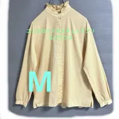 ユニクロ☆イネスチェックフリルブラウス　Mサイズ　綿100%