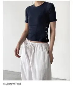 サイドボタンリブTシャツのサムネイル