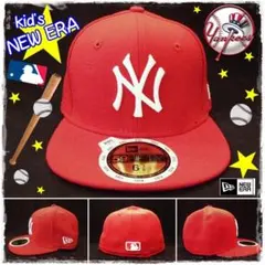 NEW ERA　ニューエラ　Yankees　ヤンキース　51.1cm　CAP　赤