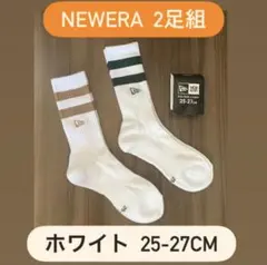NEWERA ニューエラ クルーソックス 2足組 ホワイトカラー 靴下 ソックスのサムネイル