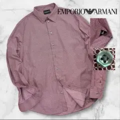 定価約4万 新品同様 EMPORIO ARMANI ドレスシャツ 長袖シャツ L