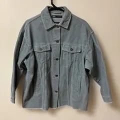 ZARA コーデュロイジャケット ブルーグレー USA XS