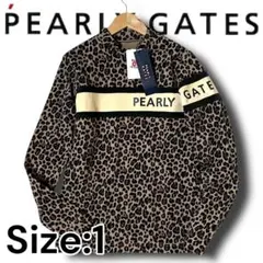 1 新品 定価2万 パーリーゲイツ レオパード ハイネックシャツ ヒョウ柄