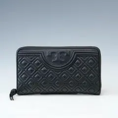 2555* トリーバーチ キルティング 長財布 ブラック レザー