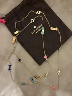 kate spade ♤マルチカラーネックレス 保存袋付き