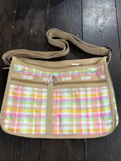 LeSportsac レスポートサック　チェック柄 ショルダーバッグ ポーチ付き