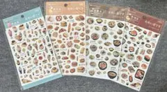 ４袋8シート　ペラペラシール　お寿司　パフェ　パン　麺