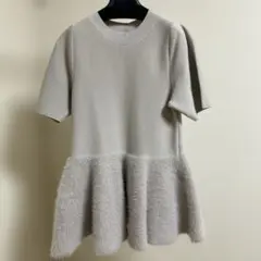 マイストラーダ　フェザーペプラムチュニック　グレー