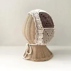 kids handmade mix pompon bonnet ボンネット