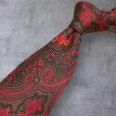 C471/Brooks Brothers ネクタイ レッド グリーン ペイズリー