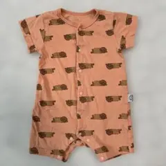 ブリーズ　ロンパース　オレンジ　ホットドッグ　半袖　綿　70-80