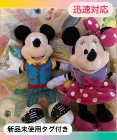 新品未使用♡トゥーンタウン　ぬいぐるみバッジ　ミッキー&ミニー①
