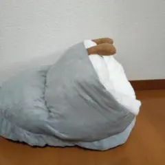 犬、猫用ベッド 動物の耳付き グレー