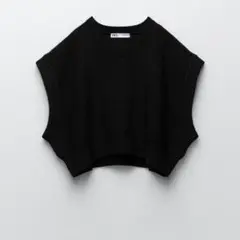 ZARA ノースリーブセーター ベスト S 黒