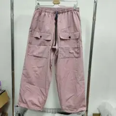 Brain Dead 22AW ナイロンカーゴパンツ ピンク ドローコード Mのサムネイル