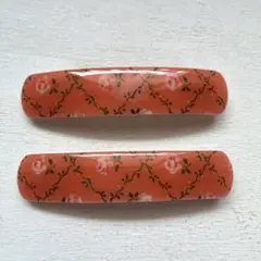 バレッタ2個セットローズpk再販