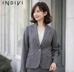 INDIVI 38 グレー テーラードジャケット