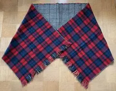 リバーシブル チェック マフラー ストール 大判