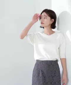 【新品タグ付き】総針ベーシックシリーズ Vネックニット　Vネックニット　オフィス