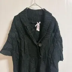 海外古着¨̮ ニットカーディガン 【3X】 ブラック シンプル 羽織り