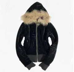 ベロアジャンパー黒