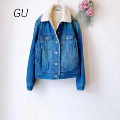 【GU】ジーユー あったか 裏ボアデニムジャケット 男女兼用 ゆるだぼＭ